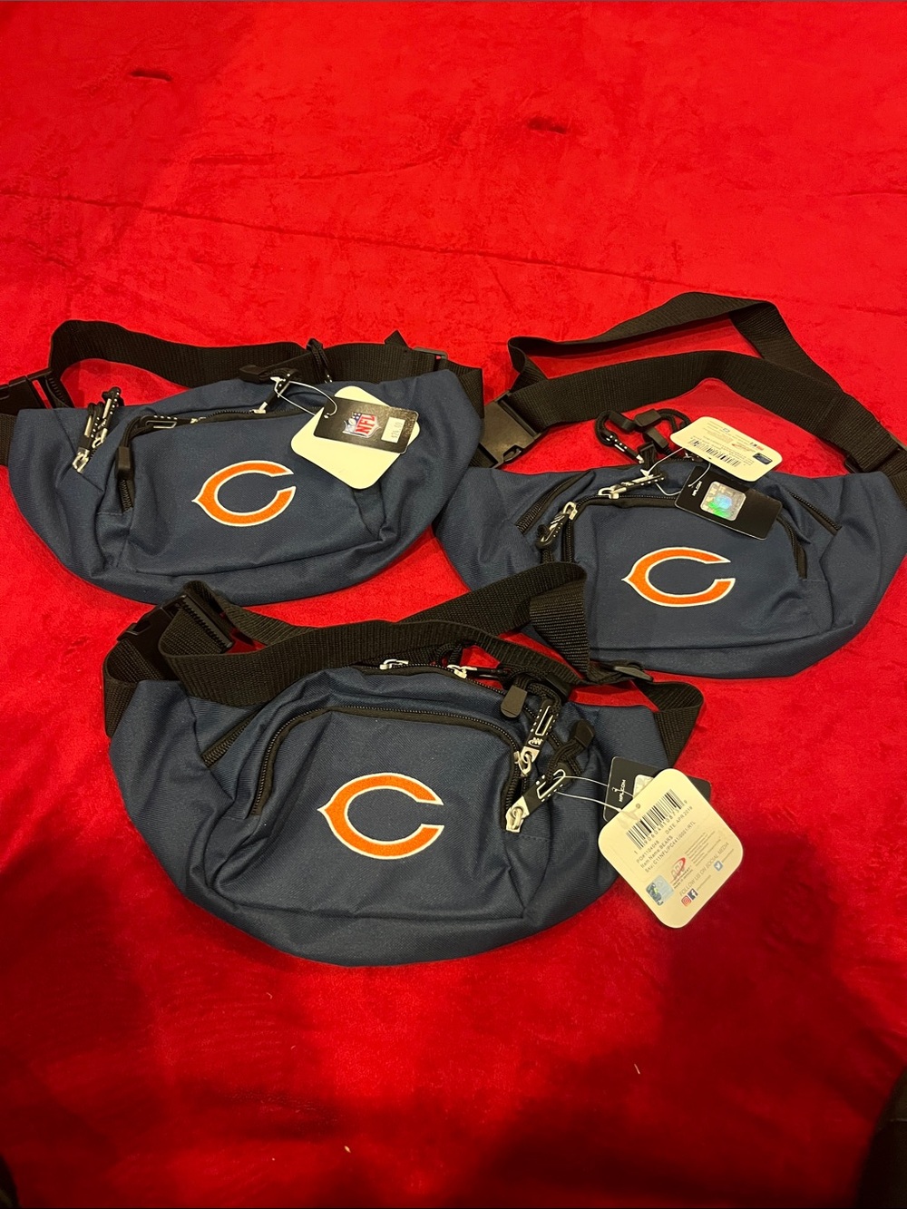 NFL Chicago Bears Navy Blue Belt Bag with Orange Logo